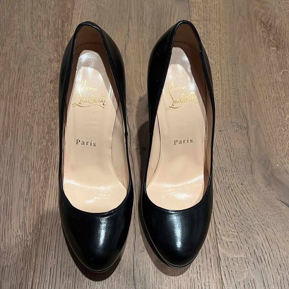 Christian Louboutin black platform pumps size 36